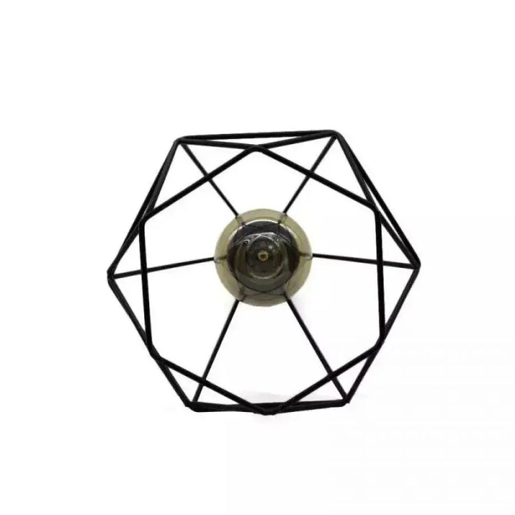 Lustra Forma Diamant, STRUKTUR, 3xE27, Negru, Metal