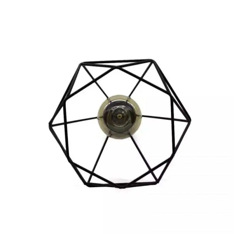 Lustra Forma Diamant, STRUKTUR, 3xE27, Negru, Metal-5