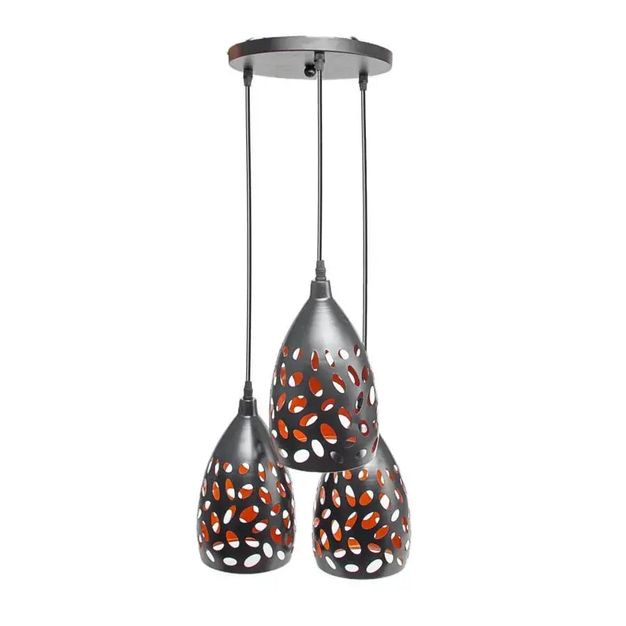 -RESIGILATE- Pendul Ivona, 3*E27, Negru, Metal, 7719/3