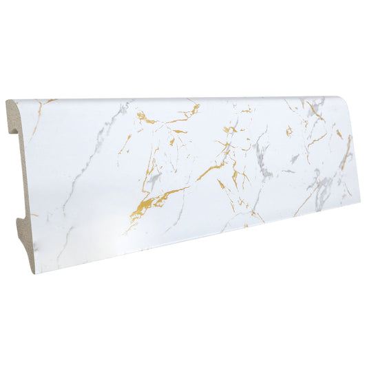 Plinta colorata polimer White Calacatta 80x14x2000mm Q24129