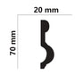 N75 -  Profil polistiren 20x70mm 2m
