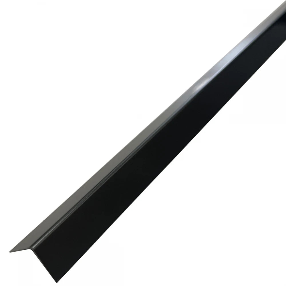 Coltar inox 25X25mm - 2.5M negru lucios - Profil tip L