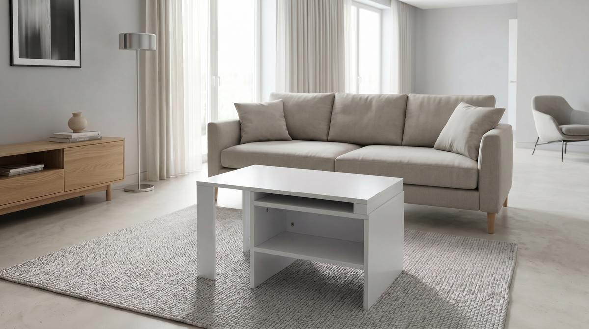 Masa cafea HT-196, 100x60x42 cm, stejar, MDF
