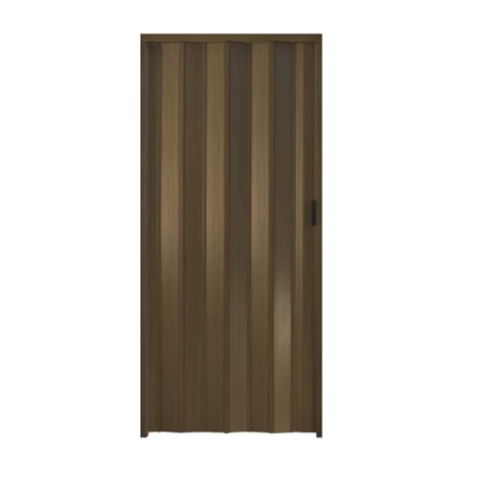 Usa plianta PVC Maro inchis, deschidere stanga, dreapta, inchidere cu magnet, 82cm x 202cm