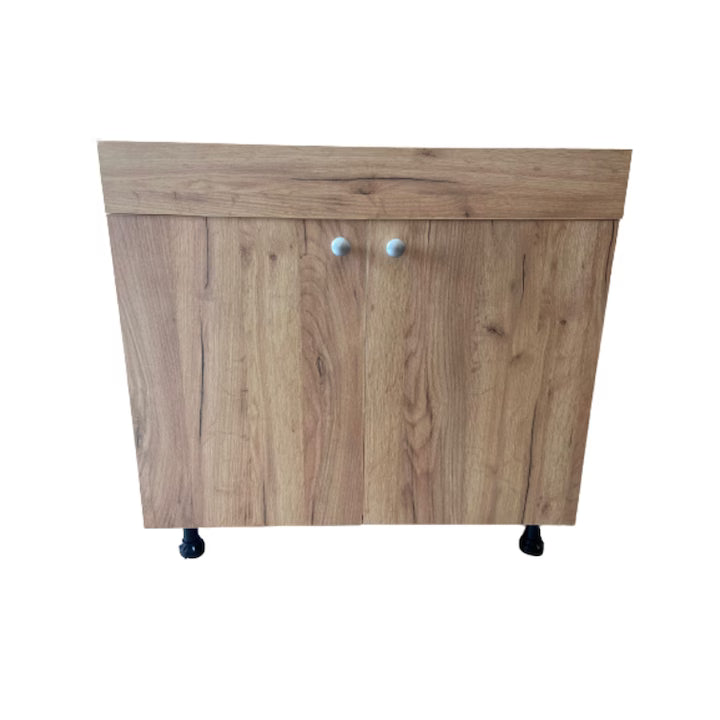 Masca bucatarie 80 cm x 50 cm x 80 cm, stejar-sonoma, doua usi, pal