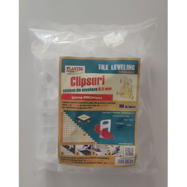 DISTANTIERI PENTRU NIVELARE PLACI CERAMICE 100BUC/SET 0.5MM