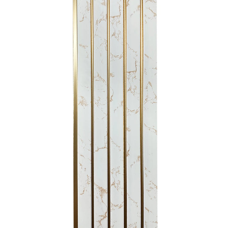 Riflaj decorativ, culoare alba cu auriu, 160 mm