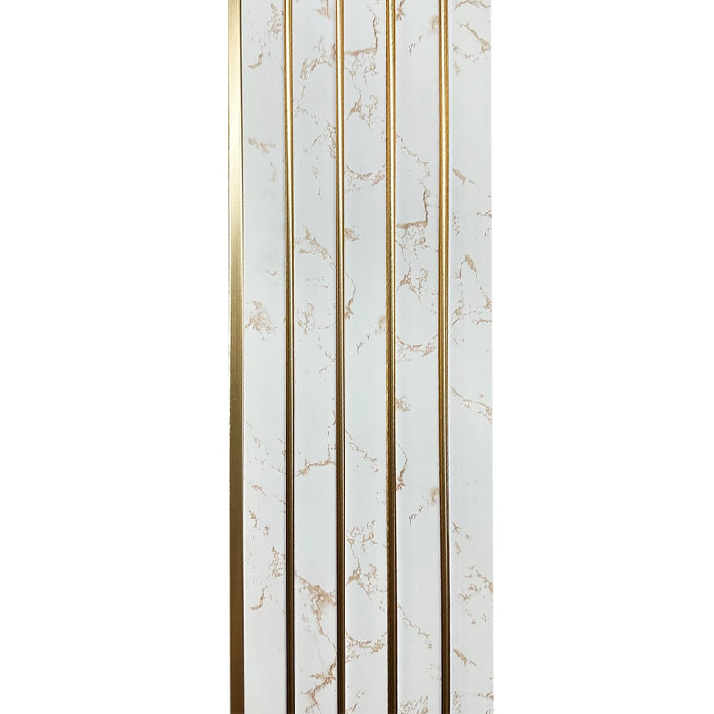 Riflaj decorativ, culoare alba cu auriu, 160 mm-1