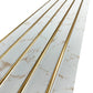 Riflaj decorativ, culoare alba cu auriu, 160 mm