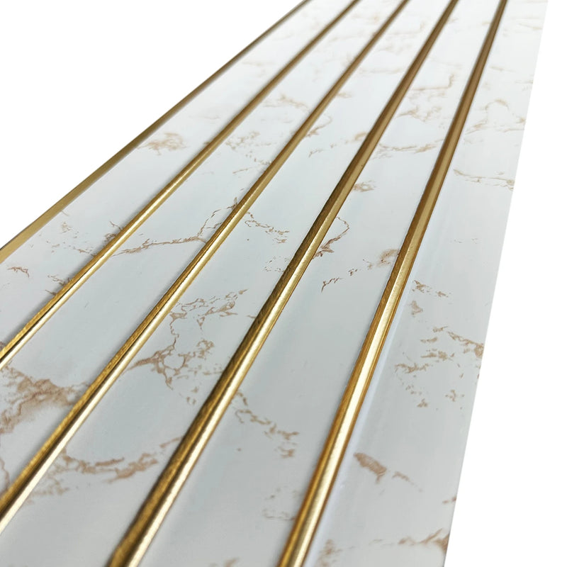 Riflaj decorativ, culoare alba cu auriu, 160 mm-3