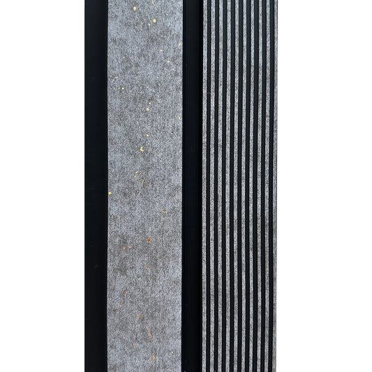 Riflaj decorativ negru cu gri, elegant, 120 mm