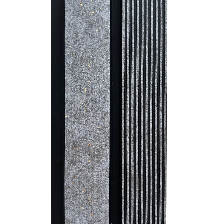 Riflaj decorativ negru cu gri, elegant, 120 mm