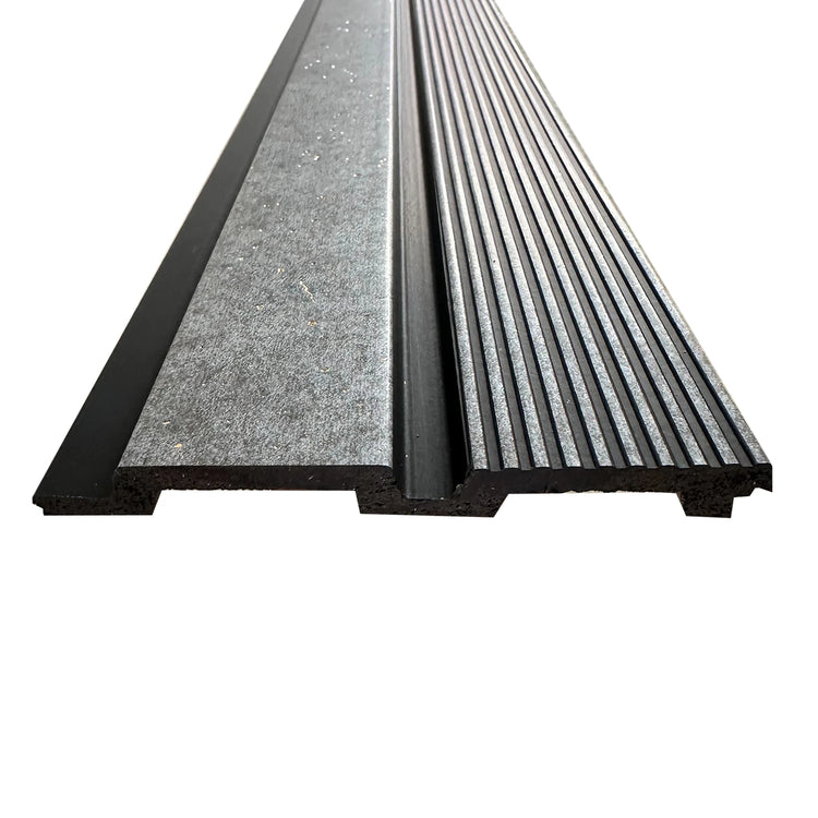 Riflaj decorativ negru cu gri, elegant, 120 mm