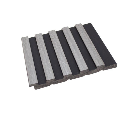 Riflaj decorativ polimer 2800 mm x 120 mm x 12 mm Argintiu 203