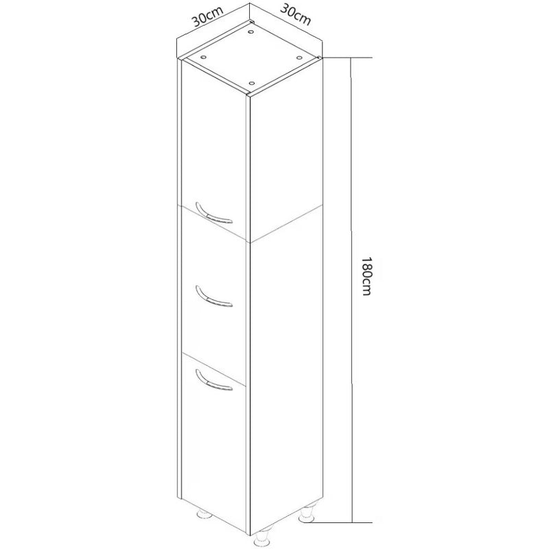 Dulap Baie înalt Kit, Seria 020, Alb-Antracit-3