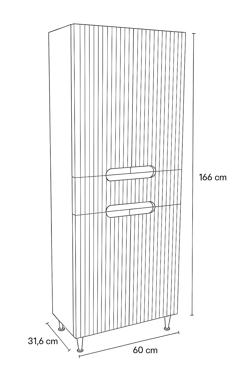 SERIA 033 60CM NEGRU - DULAP BAIE 4U+1S-3