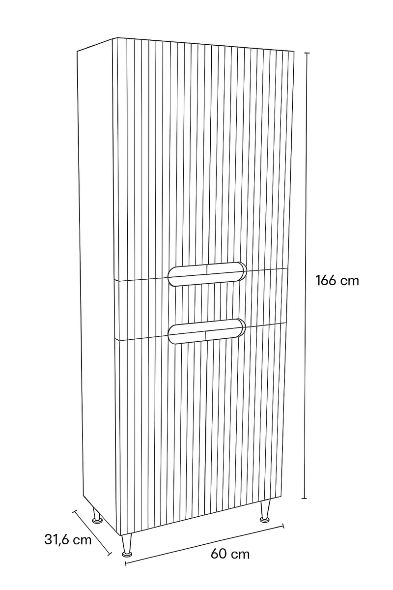 SERIA 033 60CM NEGRU - DULAP BAIE 4U+1S-3