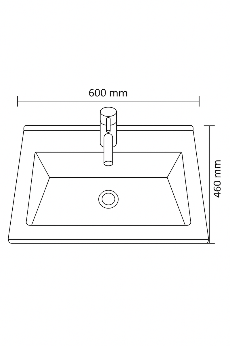 SERIA 486 - MOBILIER BAIE 60CM MDF ALB SERTARE + LAVOAR GRANIT ALB-4