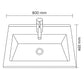 Mobilier Baie MDF și lavoar granit, Seria 486, Sertare, 80cm, Negru
