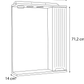 Oglindă MDF, Seria 033, 60cm, Alb