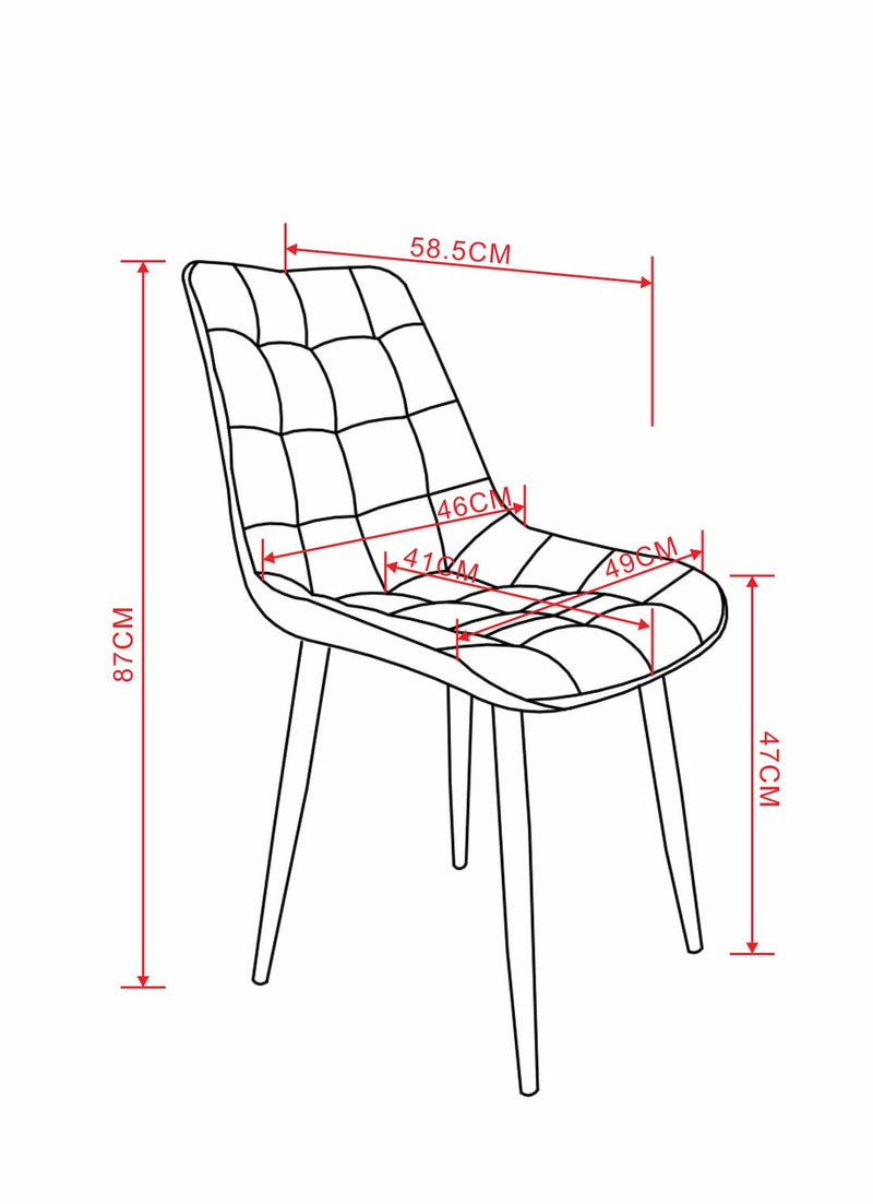 Scaun living HT1, stofa, maro deschis-4