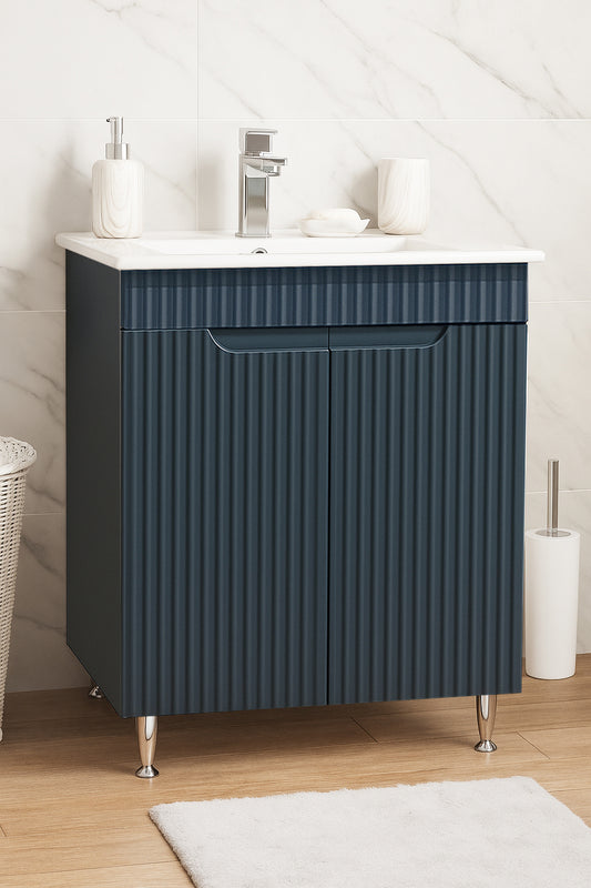 Mobilier Baie MDF și lavoar, Seria 033, 60cm, Antracit