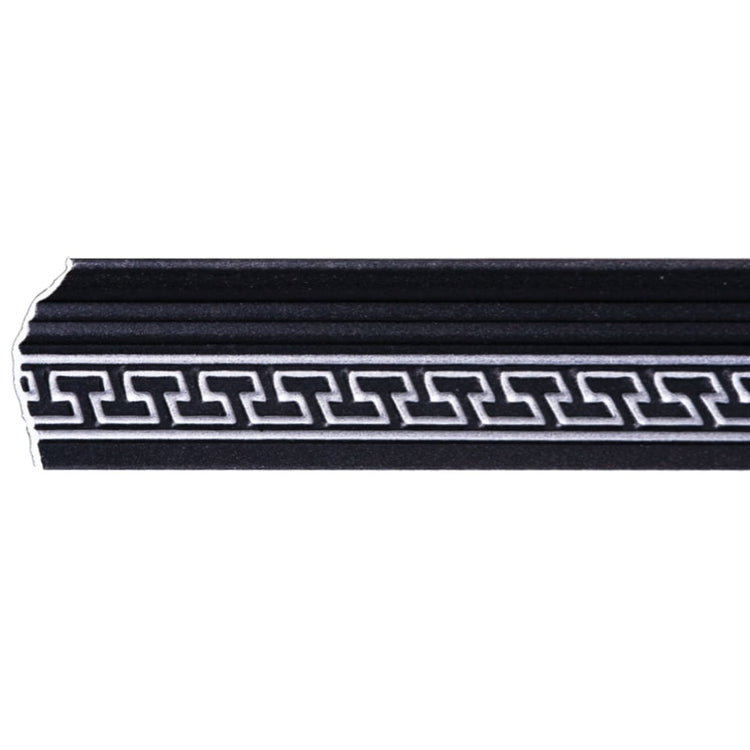 Bagheta decorativa de colt M17CS, din polistiren, negru/argintiu, 8 x 6 x 200 cm