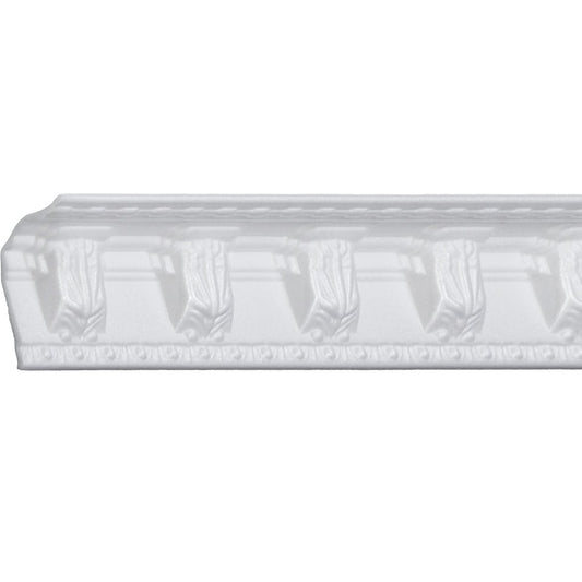 Bagheta decorativa de colt M21-08, din polistiren, alb, 8 x 6 x 200 cm