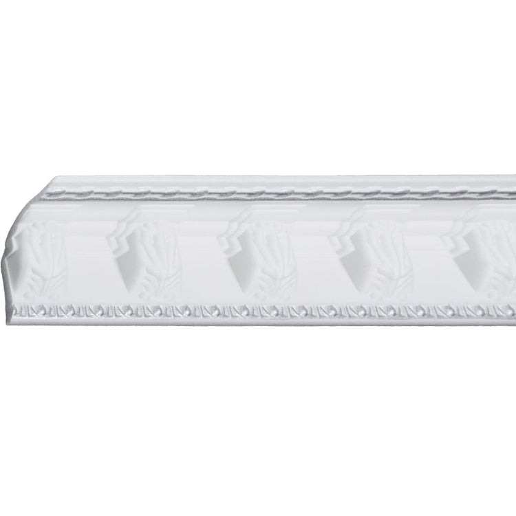 Bagheta decorativa de colt M21BS, din polistiren, alb/argintiu, 8 x 6 x 200 cm