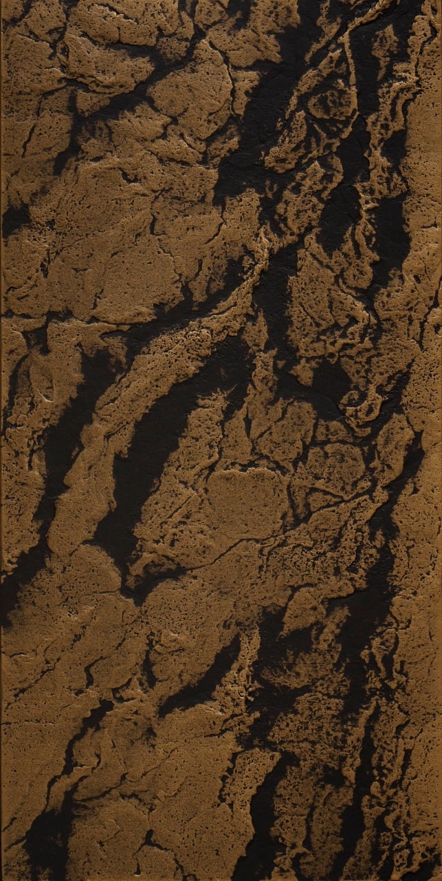 PANOU DECORATIV POLISTIREN 50X100CM PIATRA NEGRU/AURIU