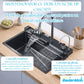 Set chiuveta bucătărie SMART inox 75x45 cm cu baterie inclusă – finisaj lucios/texturat