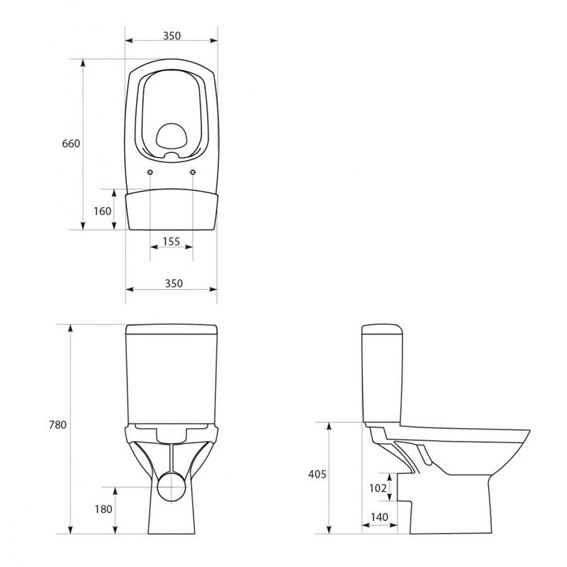 Set vas WC compact Cersanit, Carina New, Rimless, cu rezervor si capac Soft-Close si Easy Off inclus - La Cucu