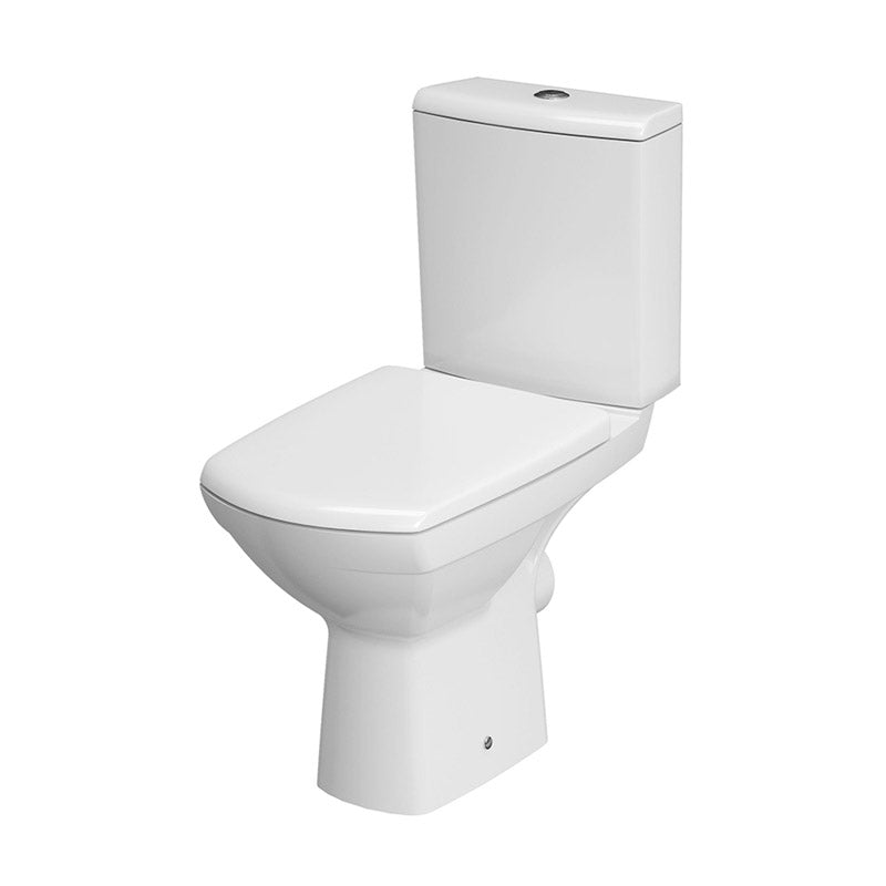 Set vas WC compact Cersanit, Carina New, Rimless, cu rezervor si capac Soft-Close si Easy Off inclus - La Cucu