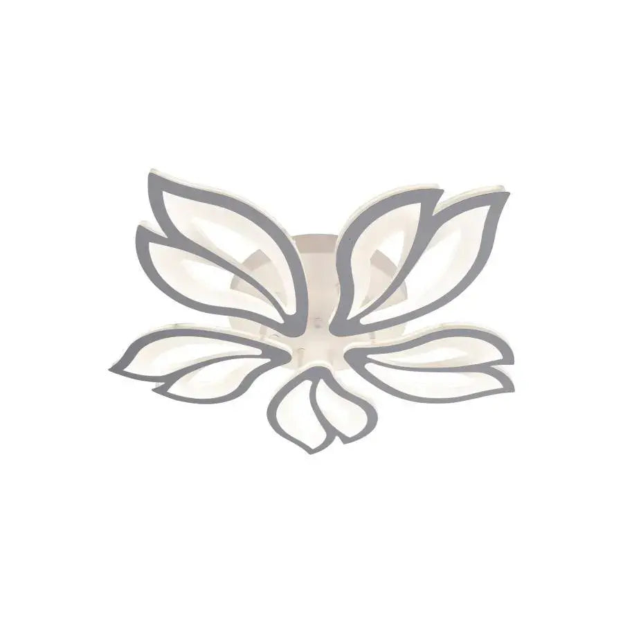 Lustra LED cu telecomanda LILY 86W, 5 Elemente, lumina Rece/Calda/Neutra, Dimabila, Alb