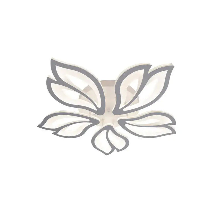 Lustra LED cu telecomanda LILY 86W, 5 Elemente, lumina Rece/Calda/Neutra, Dimabila, Alb