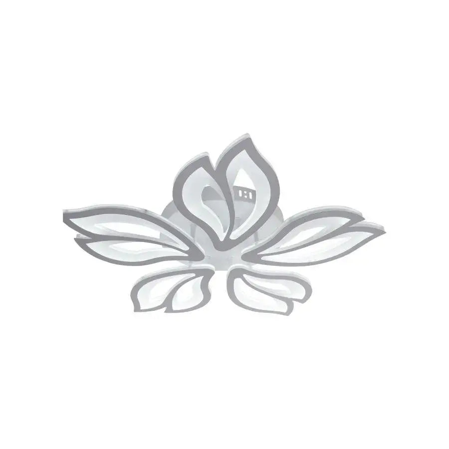 Lustra LED cu telecomanda LILY 86W, 5 Elemente, lumina Rece/Calda/Neutra, Dimabila, Alb