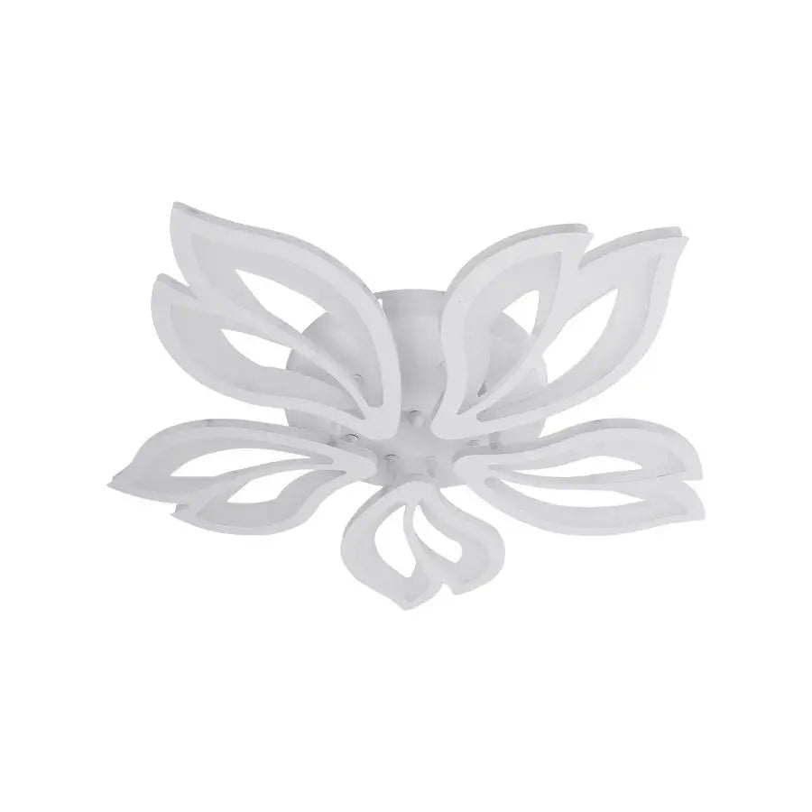 Lustra LED cu telecomanda LILY 86W, 5 Elemente, lumina Rece/Calda/Neutra, Dimabila, Alb