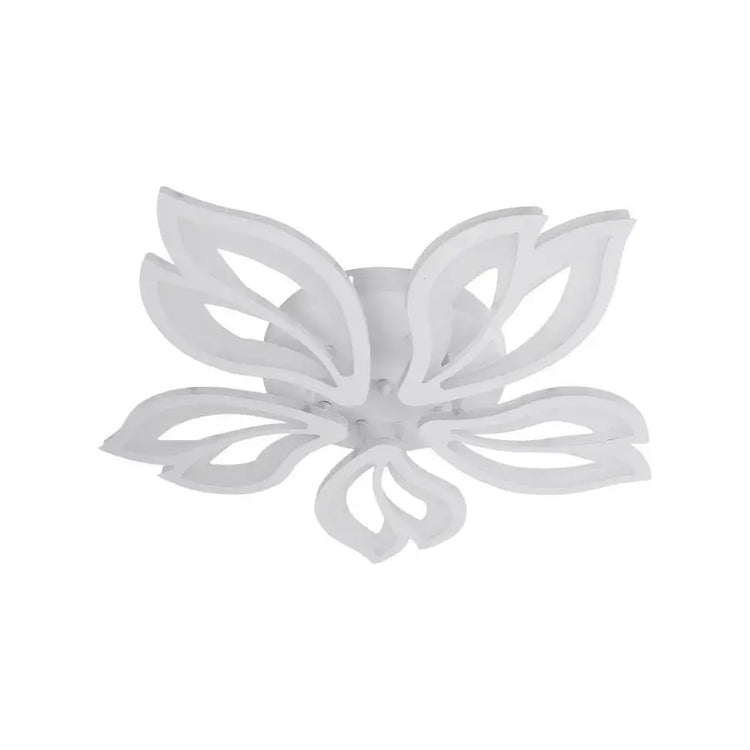 Lustra LED cu telecomanda LILY 86W, 5 Elemente, lumina Rece/Calda/Neutra, Dimabila, Alb