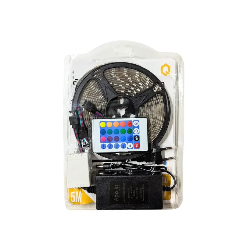 Kit Banda LED 5050 5m cu telecomanda, RGB, 10W/m, 5m, IP44-7
