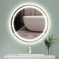 Oglinda LED Rotunda, cu Functie Dezaburire si Sistem Touch, Auriu Periat, Colectia Marcello Funghi